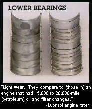 Lower Bearings Show Light Wear with AMSOIL Synthetic Lubricants